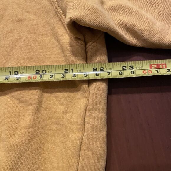 Jordan Flight Fleece Washed Pullover Hoodie Size L - Yellow - Picture 4 of 6